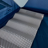 單人折疊式露營床墊 - 藍色/卡其色