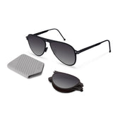 ATLAS Folding Sunglass 8101 Matte Black / Grey Gradient