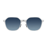 DEAN Folding Sunglass 8109 Brush Silver / Blue Gradient