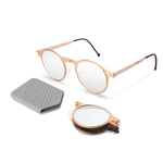 Balto Folding Sunglass 1003 Brush Gold / Silver Mirror