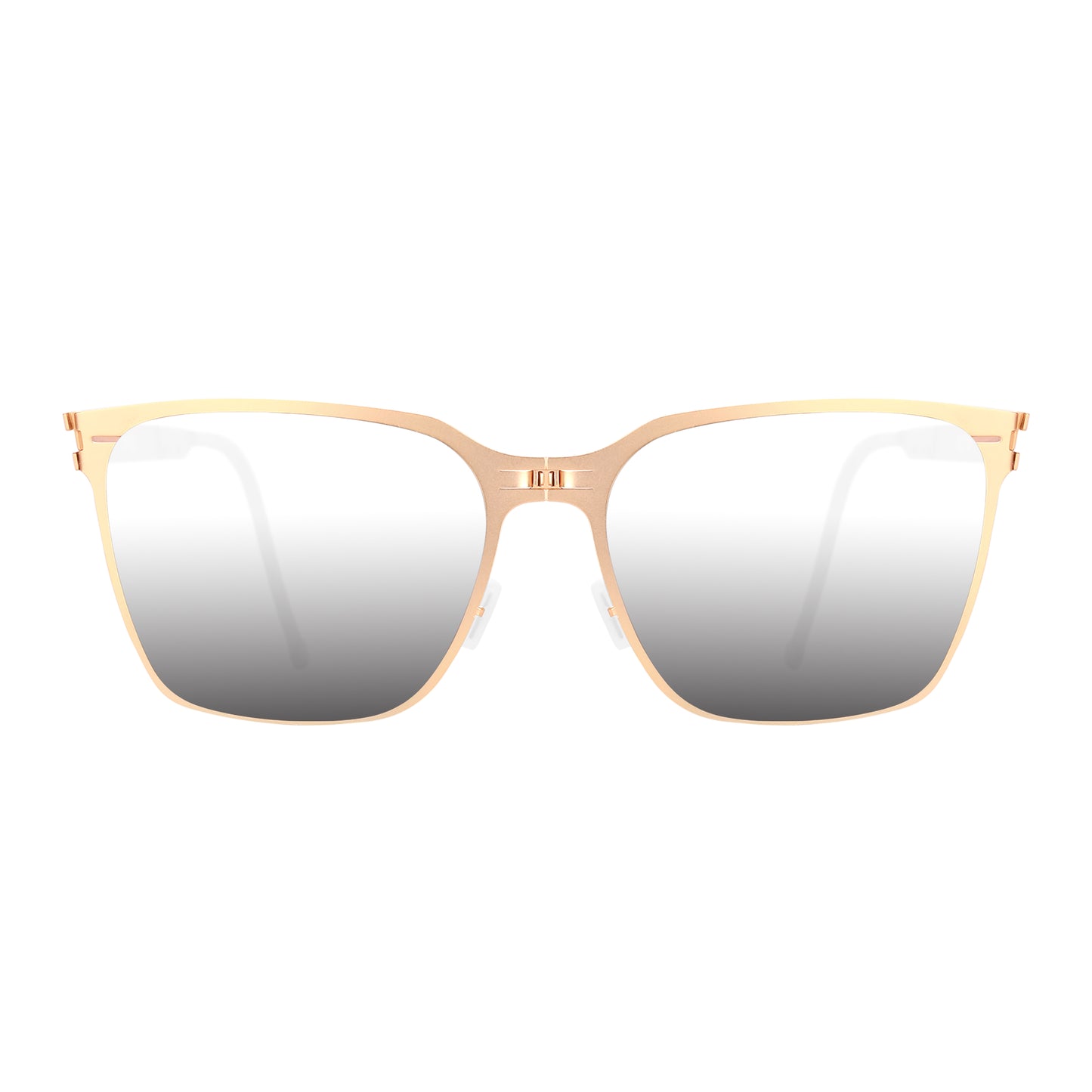 AUDREY Folding Sunglass SS002 Brush Gold / Silver Mirror