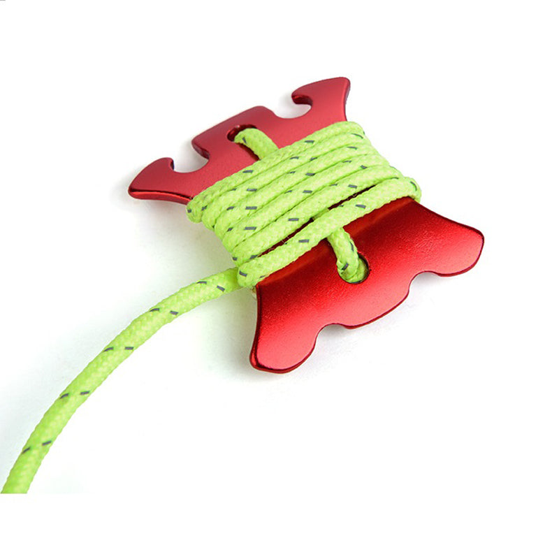 背甲扣(紅)4片裝及 12米風繩 Back Nail Buckle 4pcs and 12m Wind Rope Set(Red)