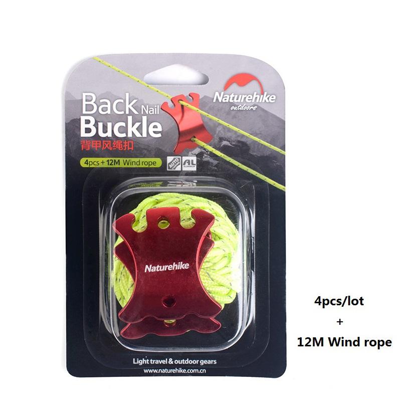 背甲扣(紅)4片裝及 12米風繩 Back Nail Buckle 4pcs and 12m Wind Rope Set(Red)