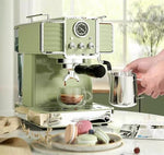 在家自製‧高壓萃取‧壓力計‧生活享受‧奶泡‧拉花‧PE3690復古半自動壓力式意式咖啡機
